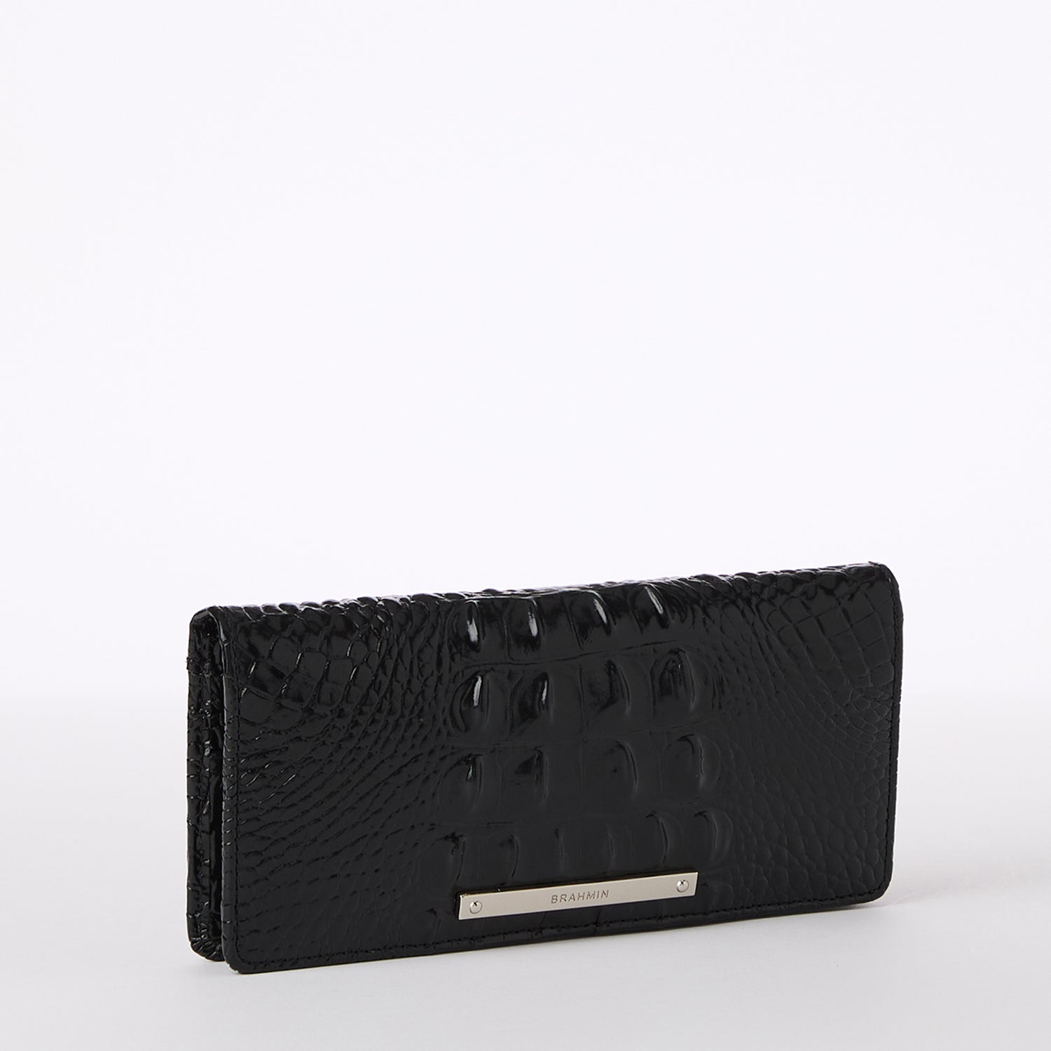 Black Melbourne Silver Hardware Ady Wallet Side View