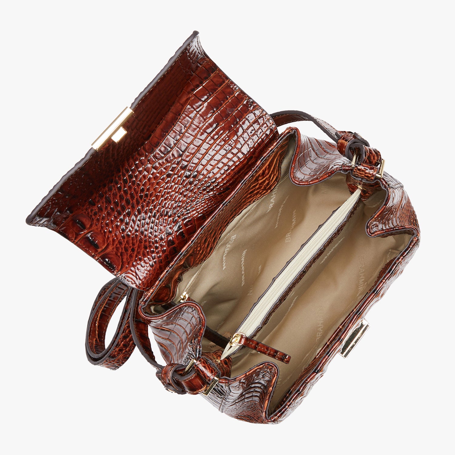 Margo Crossbody Pecan Melbourne Open Top View