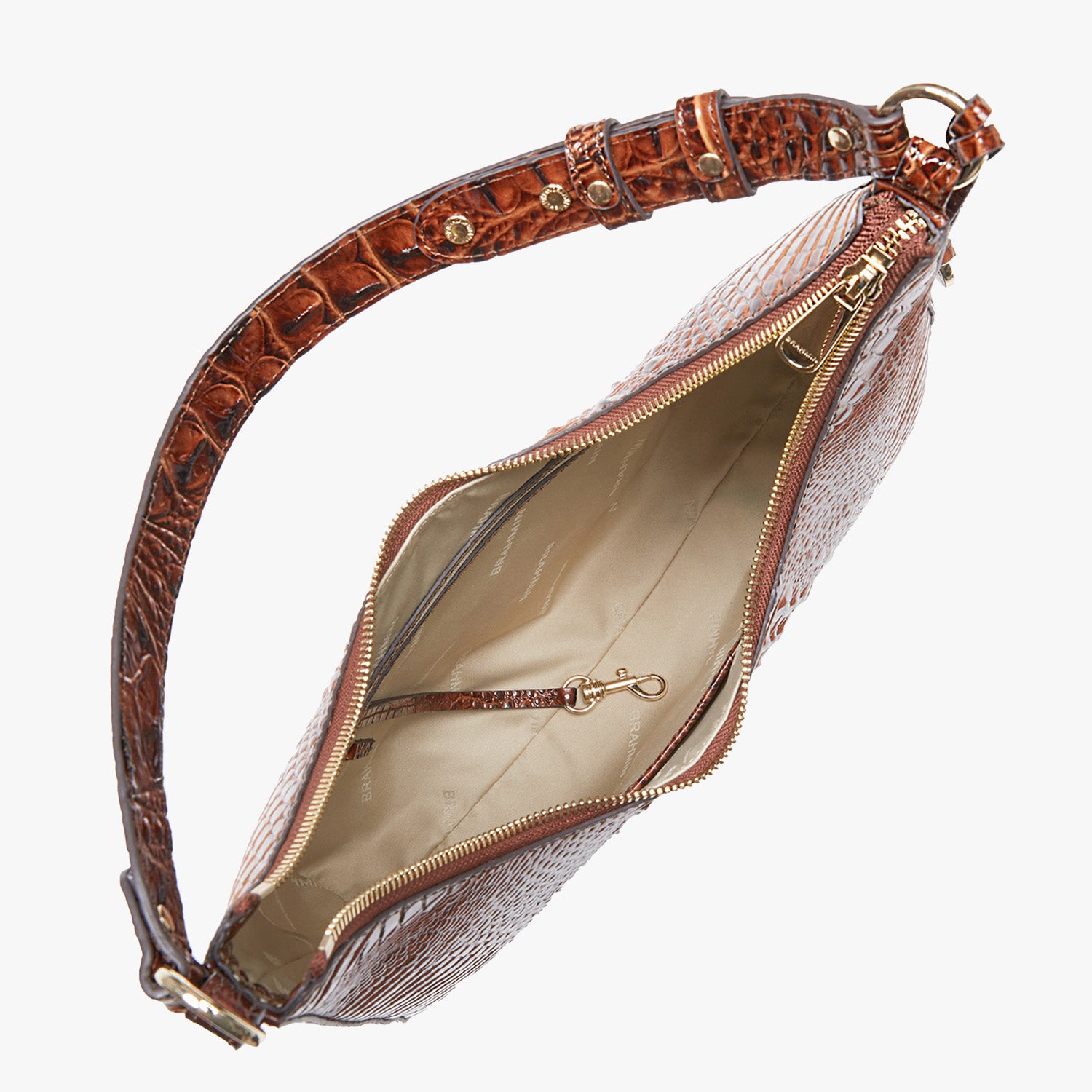 Pecan Melbourne Tabitha Shoulder Bag Open Top View