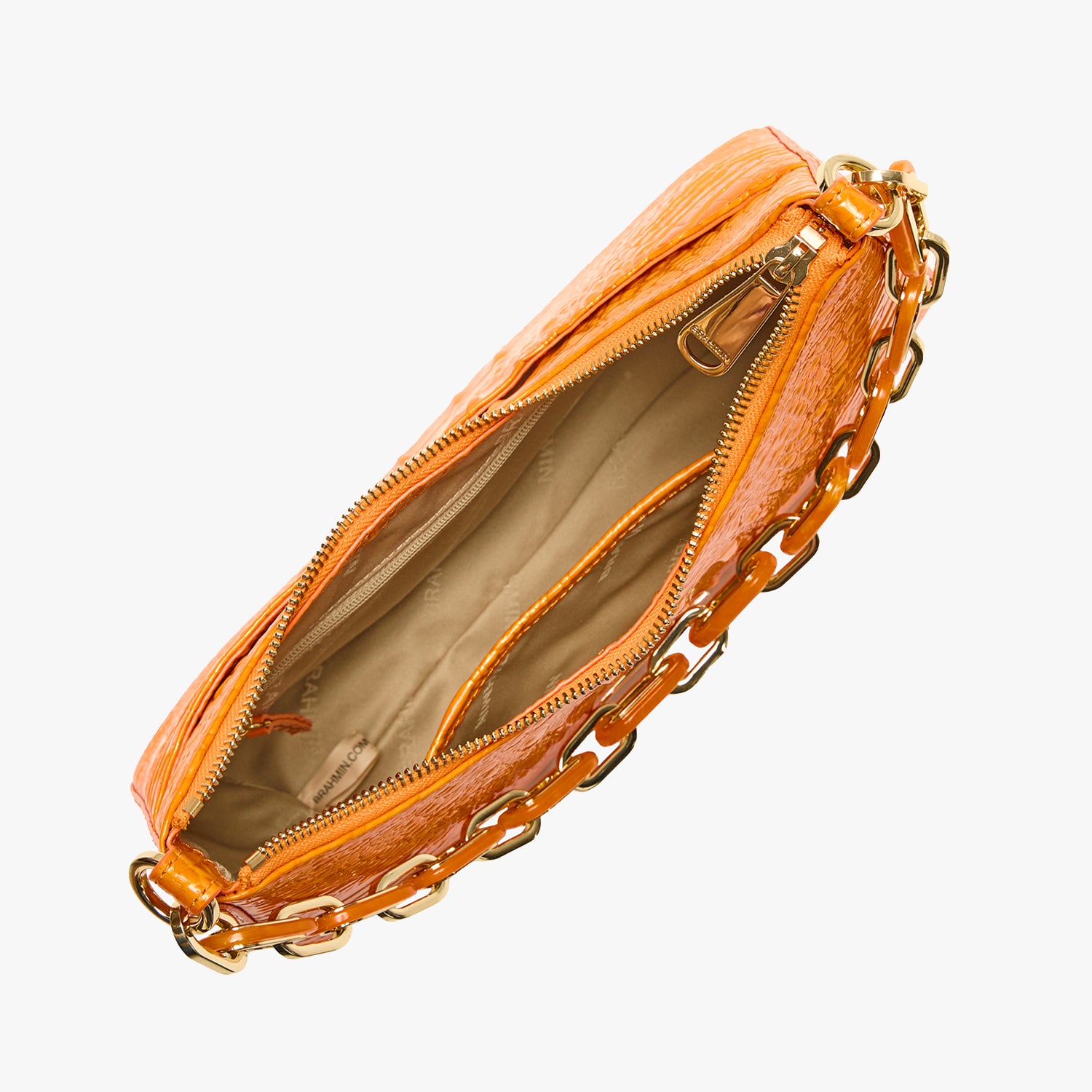 Mango Orange Melbourne Mod Esme Shoulder Bag Open Top View