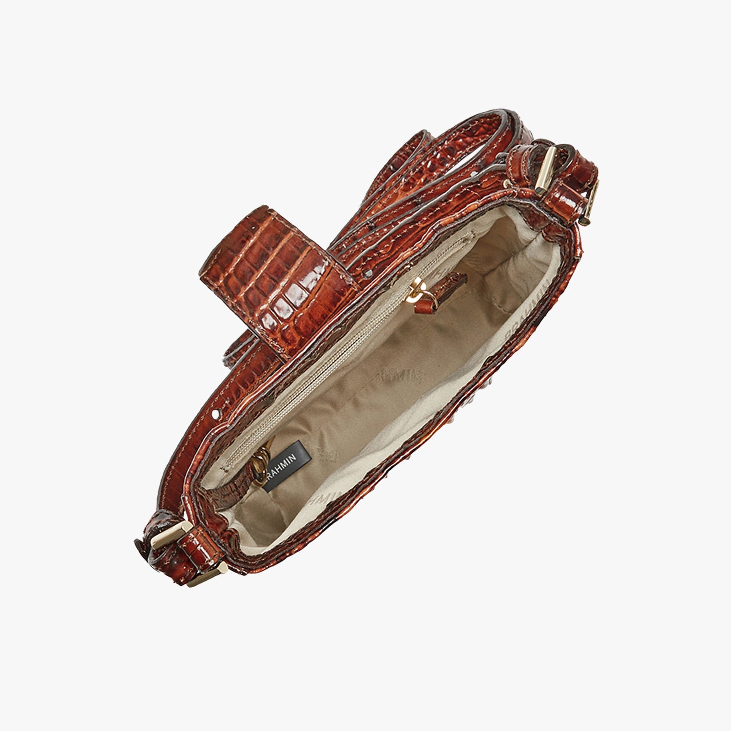 Pecan Melbourne Marley Crossbody Open Top View