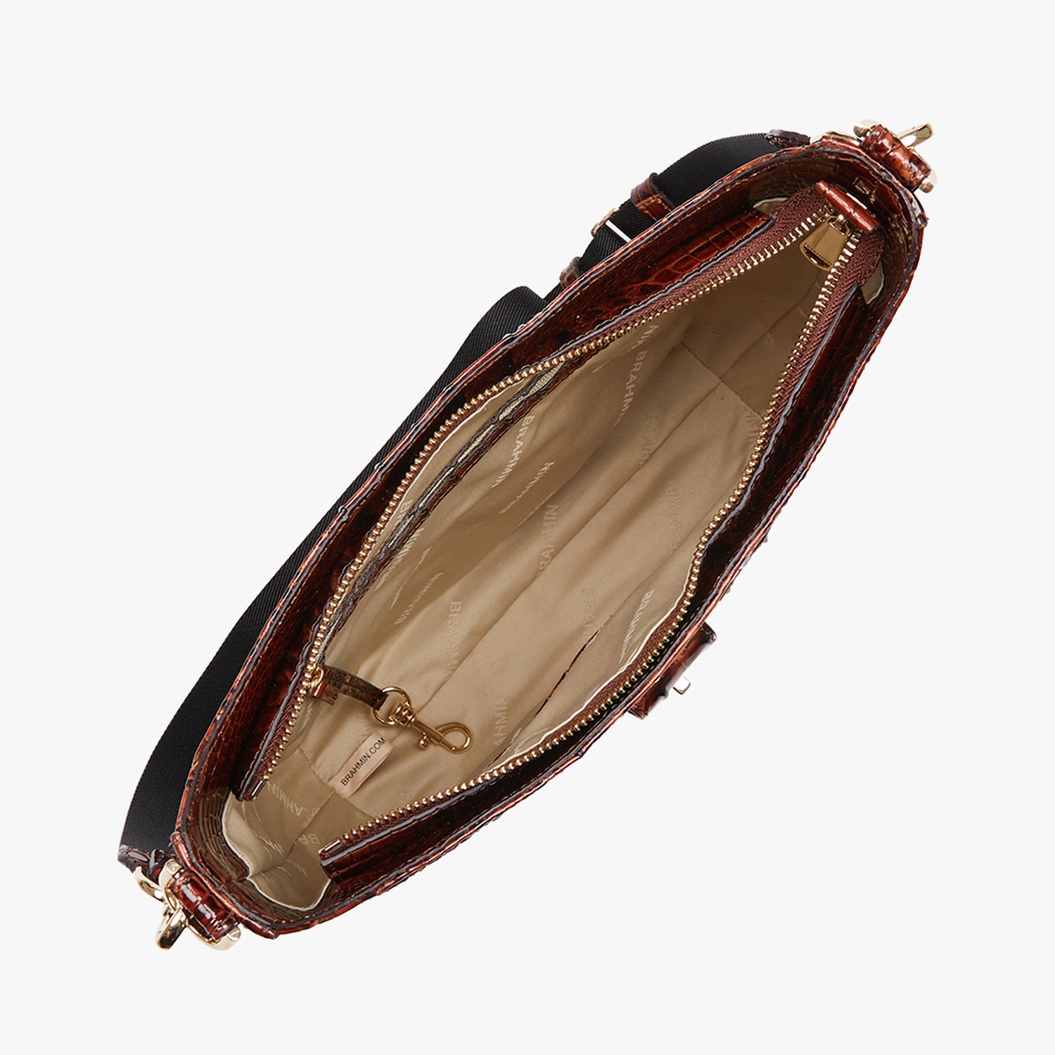 Pecan Melbourne Leia Crossbody Open Top View