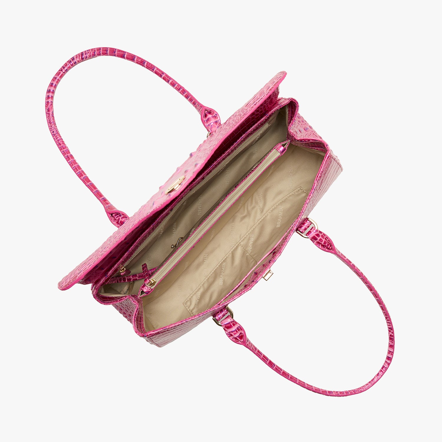 Phlox Pink Melbourne Dayan Satchel Open Top View