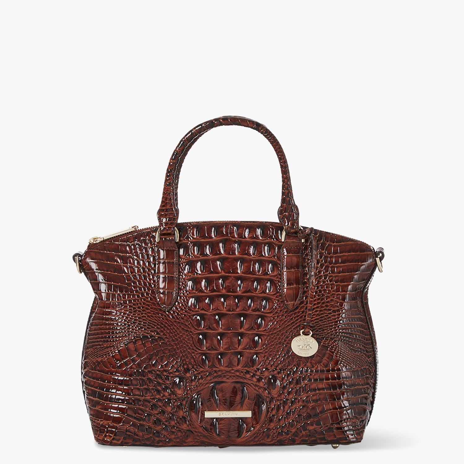 Pecan Melbourne Duxbury Satchel Front View