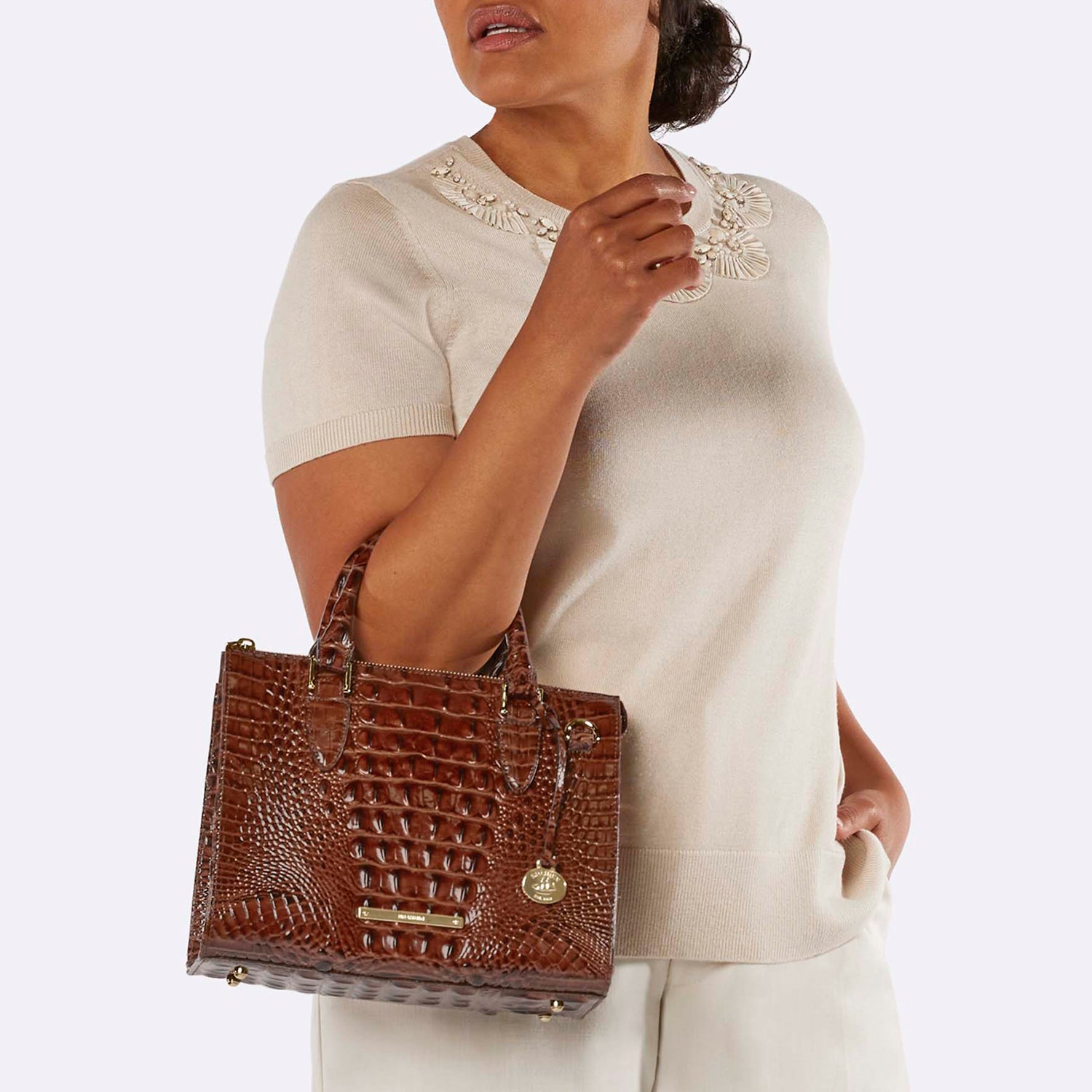 Anywhere Convertible Pecan Melbourne On Model On Arm