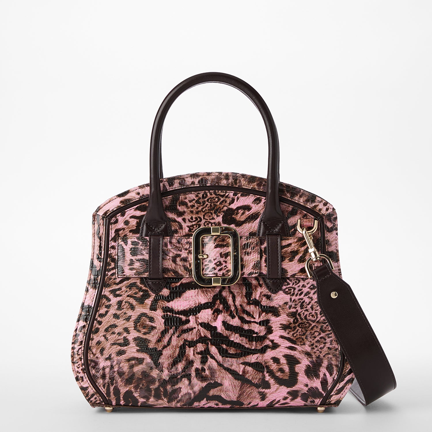 Blush Winslet Rosetta Satchel Front View With Strap