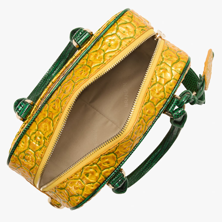 Yellow Marche Mara Satchel Open Top View