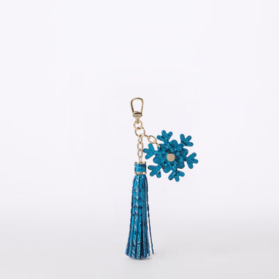 Vibrant Azure Melbourne Snowflake Tassel Front View 
