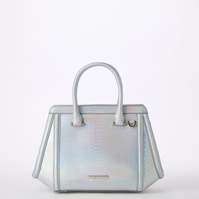 Silver Silverleaf Small Arden Satchel Front View 
