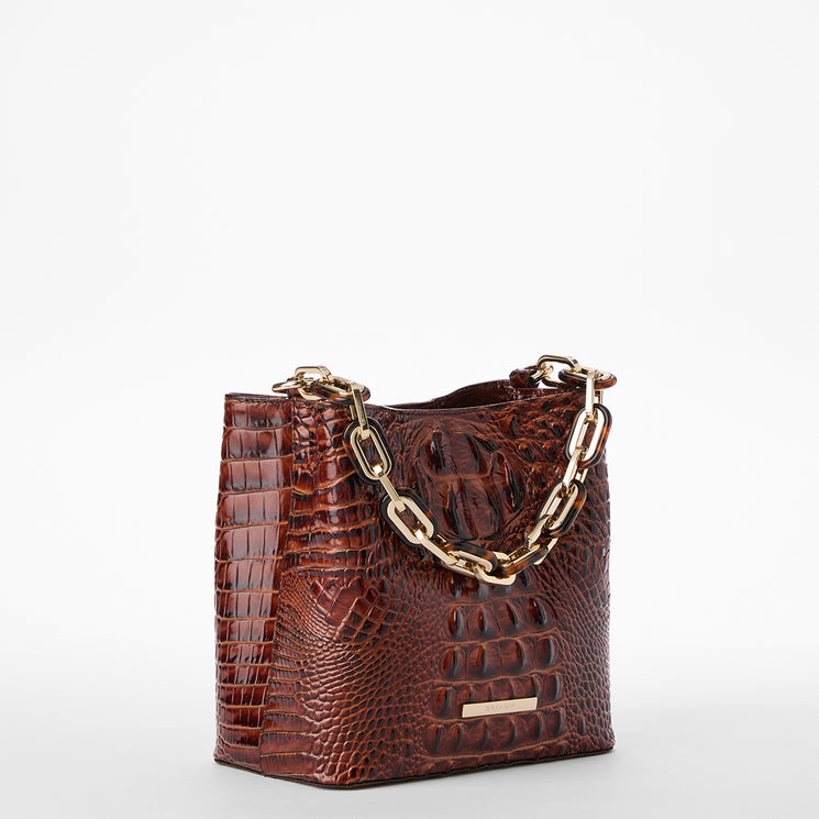 Pecan Melbourne Mod Mini Amelia Crossbody Side View