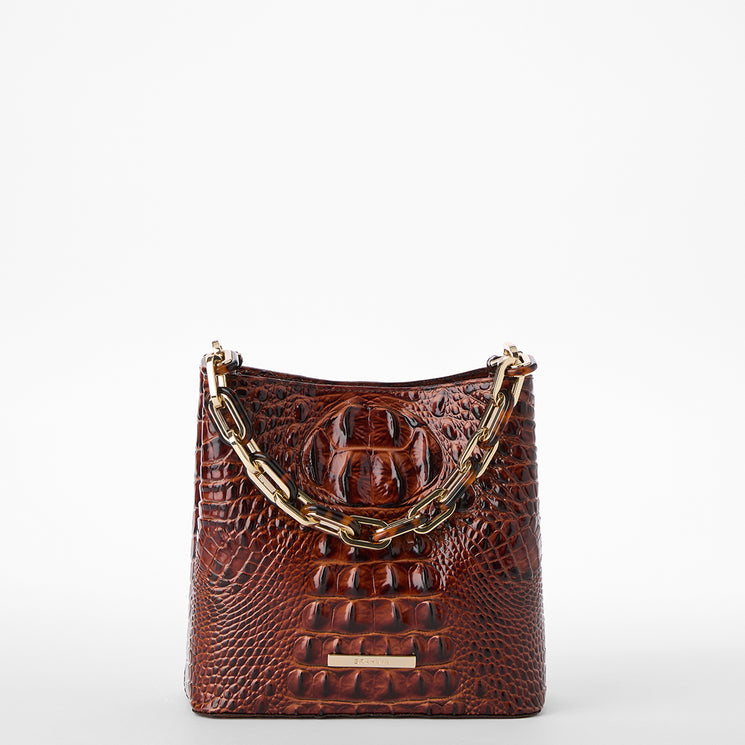 Pecan Melbourne Mod Mini Amelia Crossbody Front View