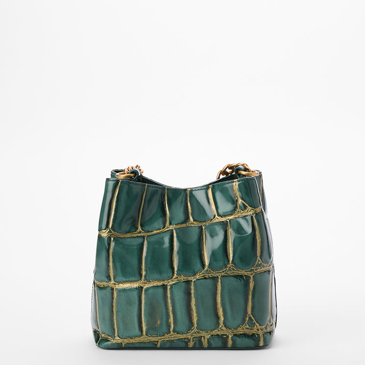 Mystic Green Nerina Mod Mini Amelia Bucket Bag Back View
