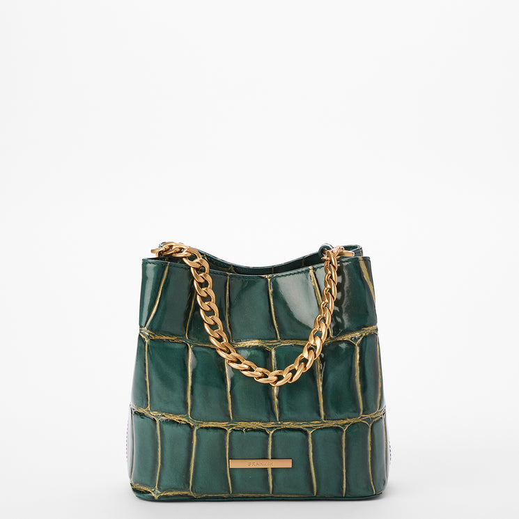 Mystic Green Nerina Mod Mini Amelia Bucket Bag Front View