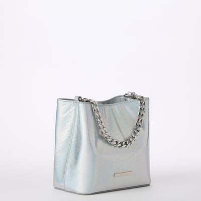 Silver Silverleaf Mod Mini Amelia Crossbody Side View 
