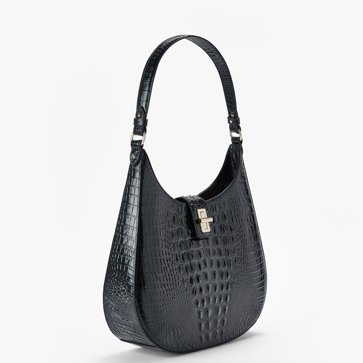 Black Melbourne Fallon Shoulder Bag Side View