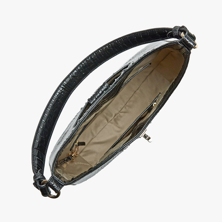 Black Melbourne Fallon Shoulder Bag Open Top View