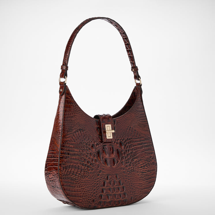Pecan Melbourne Fallon Shoulder Bag Side View