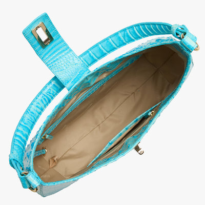 Tropic Blue Melbourne Fallon Shoulder Bag Open Top View