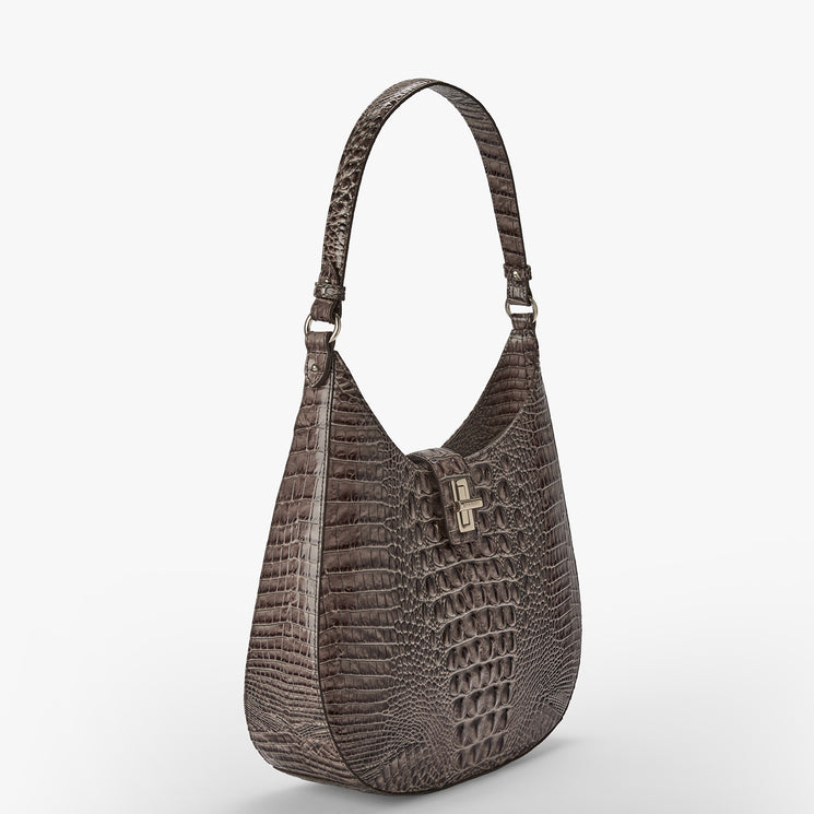Smokey Taupe Melbourne Fallon Shoulder Bag Side View