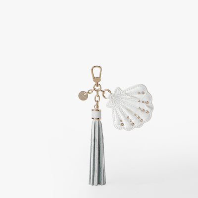 Sea Salt White Melbourne Seashell Crystal Tassel Front View