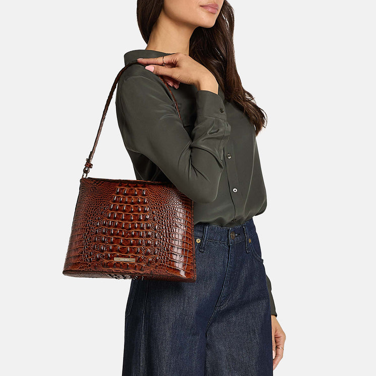 Pecan Melbourne Braelyn Shoulder Bag Being Worn By Model