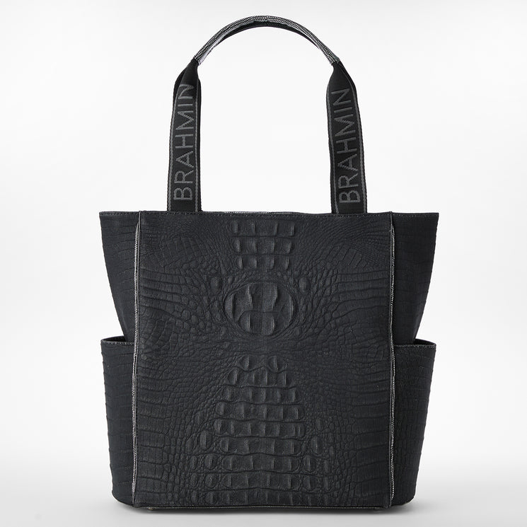Black Brahmin Luxe Leisure Mollie Tote Back View