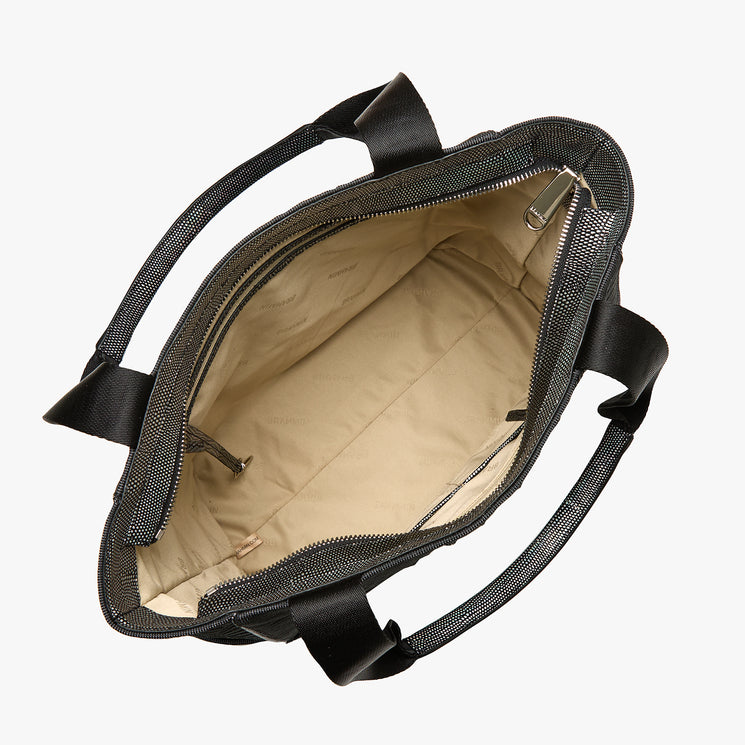 Black Brahmin Luxe Leisure Mollie Tote Open Top View