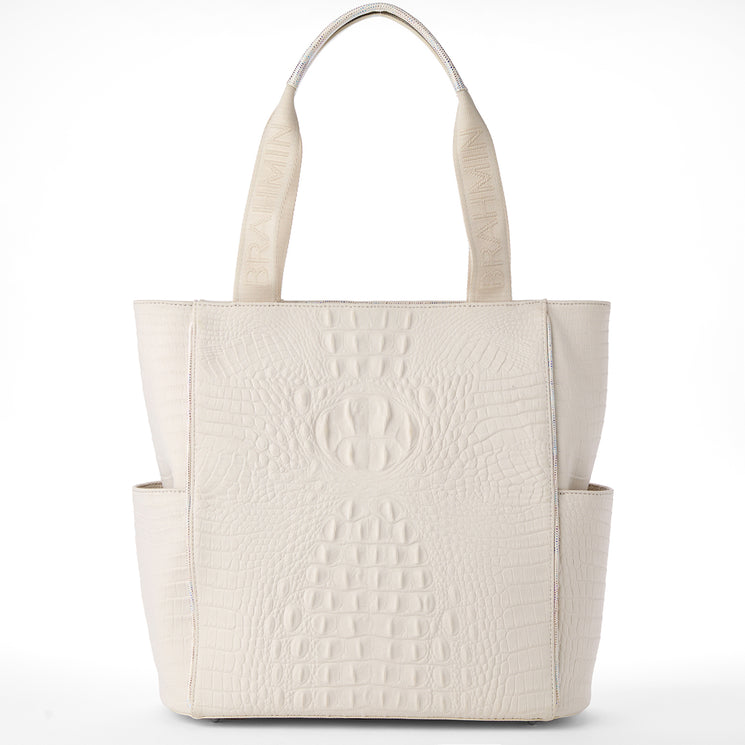 Beige Brahmin Luxe Leisure Mollie Tote Back View