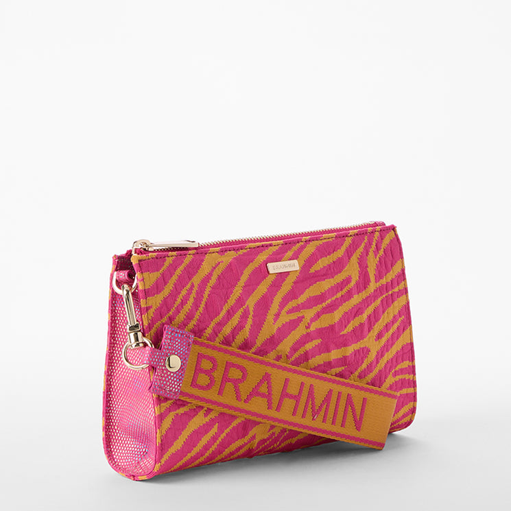 Passion Fruit Brahmin Luxe Leisure	Adia Wristlet Side View