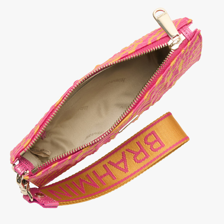 Passion Fruit Brahmin Luxe Leisure	Adia Wristlet Open Top View