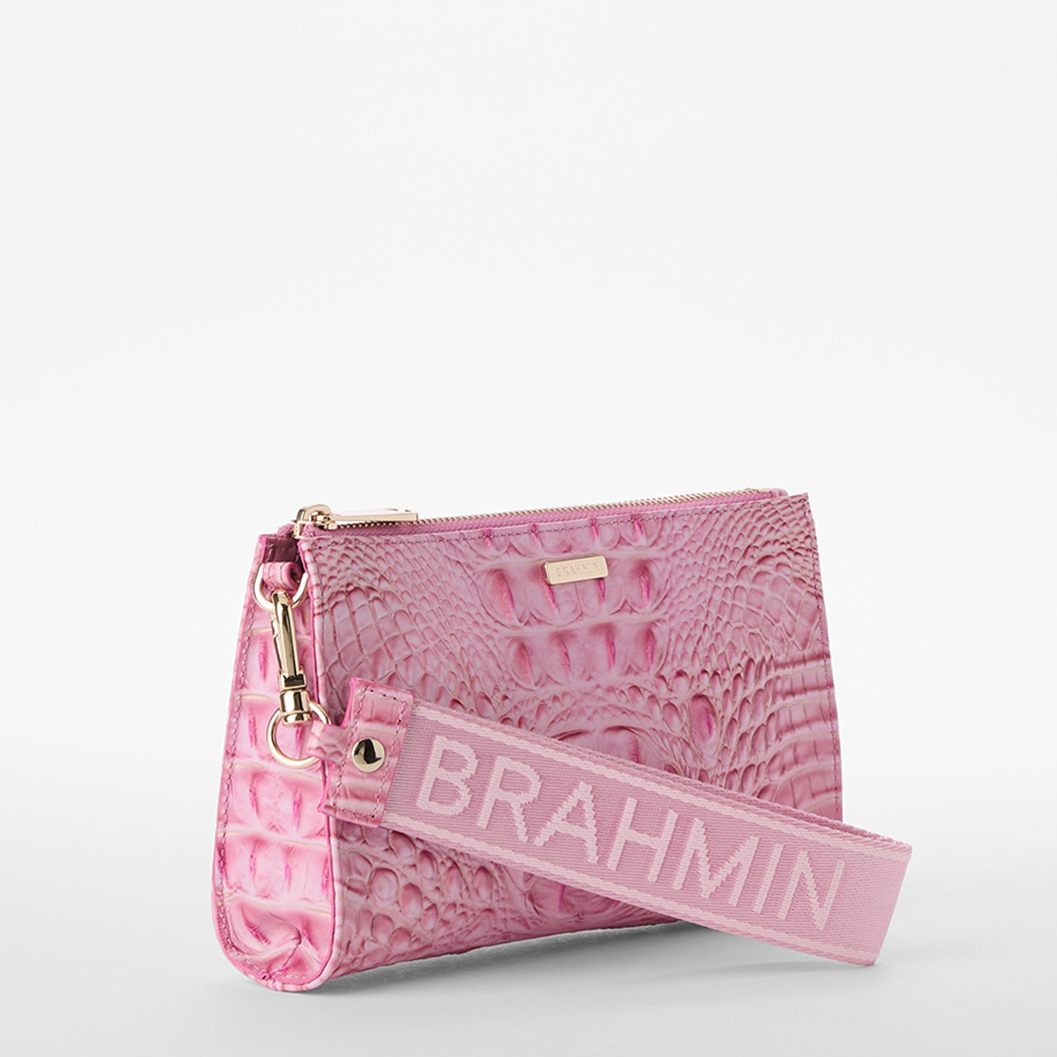 Brahmin Pink Clutch Brahmin Ruth Petunia Melbourne Genuine Leather Embossed Clutch In