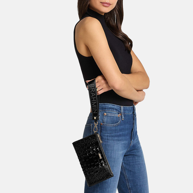 Black Melbourne Adia Wristlet Being Worn By Model