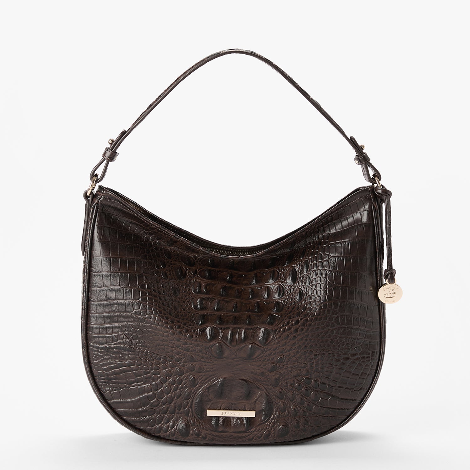 Small Kathleen Shoulder Bag | Chocolate Alden Road | BRAHMIN