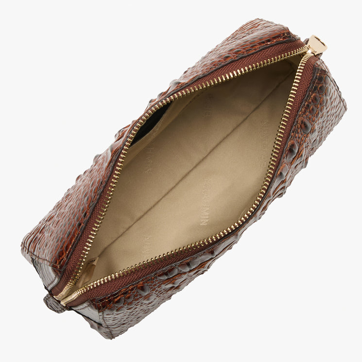 Pecan Melbourne Loretta Pouch Open Top View