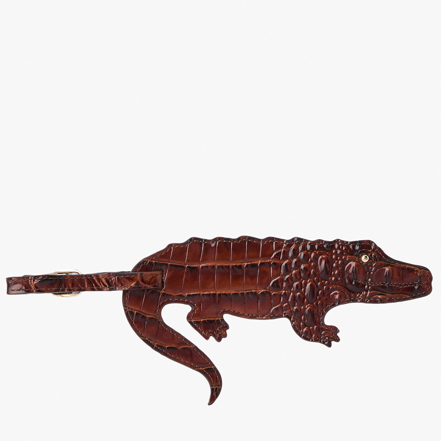 Melika Leather Luggage Tag | Pecan Melbourne | BRAHMIN