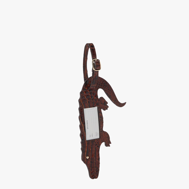 Pecan Melbourne Melika Luggage Tag Side View