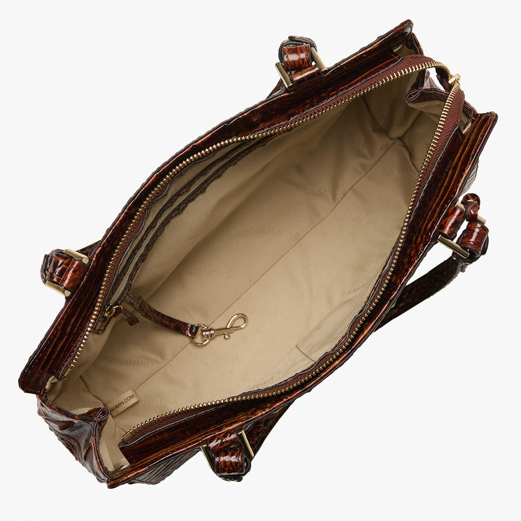 Pecan Melbourne Josette Tote Open Top View
