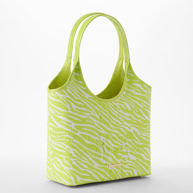 Lime Brahmin Luxe Leisure	Melora Tote Side View