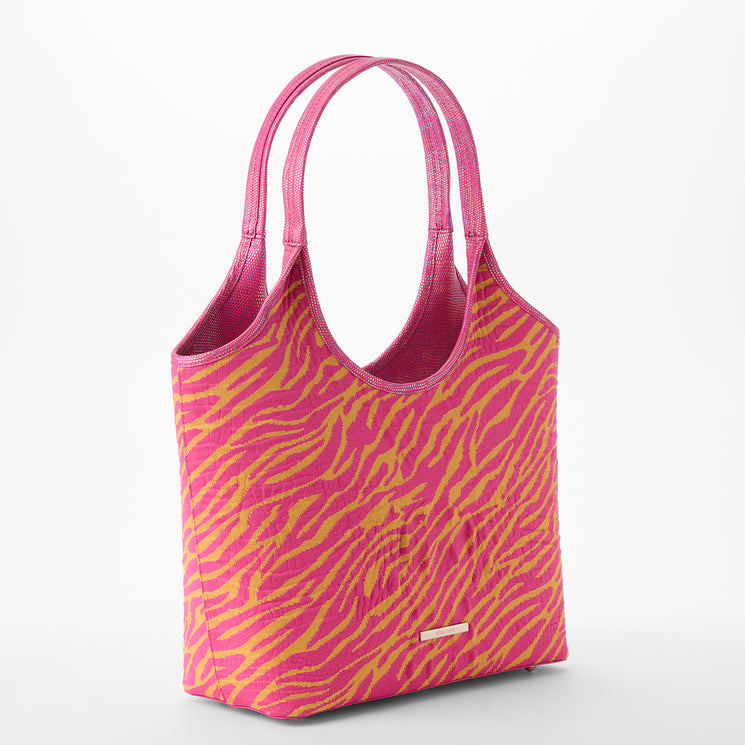 Passion Fruit Brahmin Luxe Leisure	Melora Tote Side View