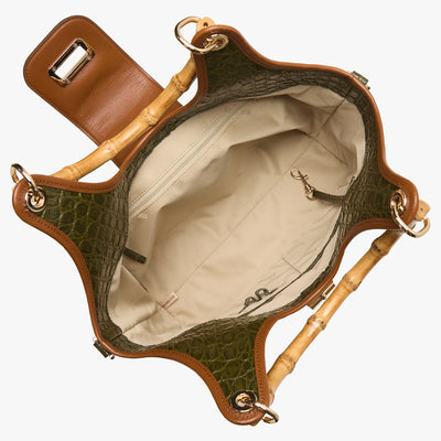 Green Brookhaven Melora Tote Open Top View