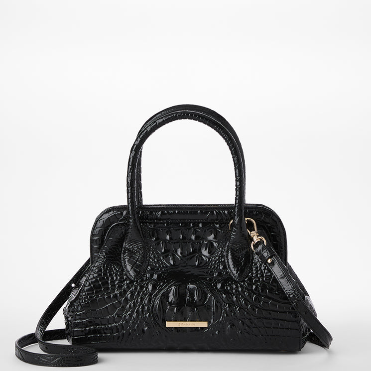 Black Melbourne Mika Front View with Strap 
