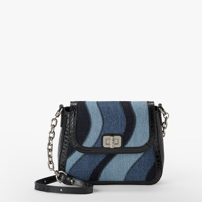 Retro Blue Lismore Gianna Front View with Strap 