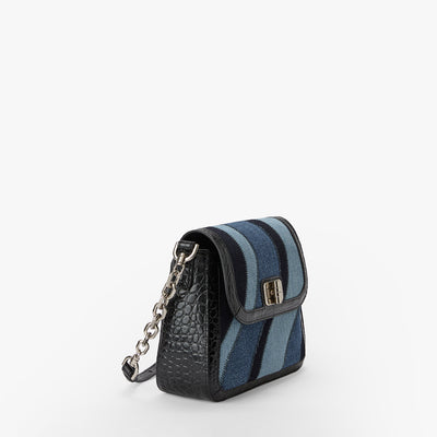 Retro Blue Lismore Gianna Side View with Strap 