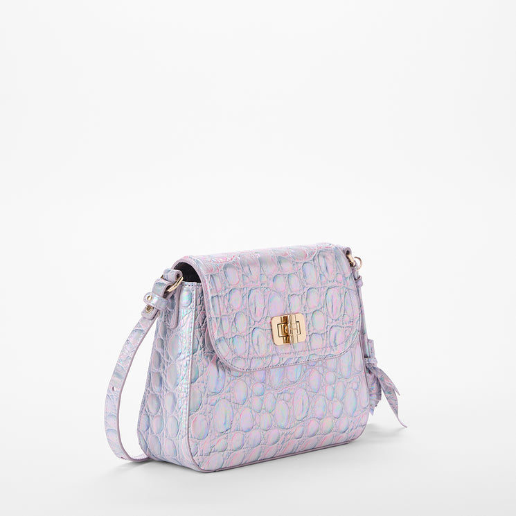 Lavender Dewdrop Gianna Side Front View with Strap 