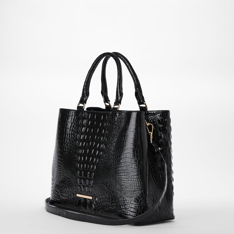 Black Melbourne Denise Side View with Strap 