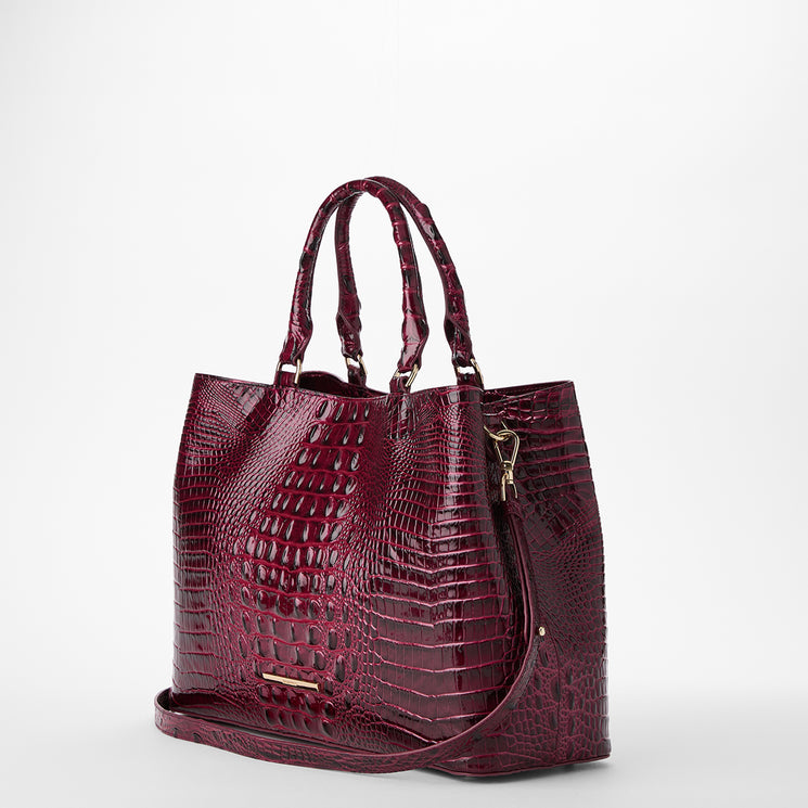 Cherry Lacquer Melbourne Denise Side View with Strap 