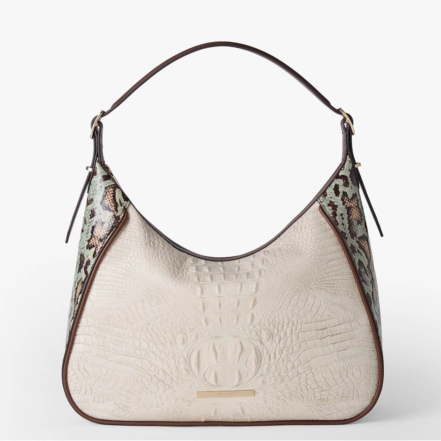 Brahmin レザージャケット 38サイズ ホワイト グリーン Edie | Multi Genoa | BRAHMIN