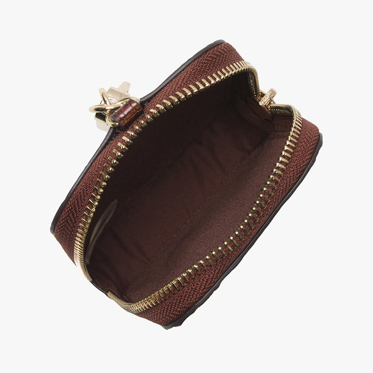 Pecan Melbourne Rectangle Pouch Open View 