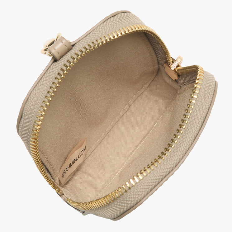 Taupe Chai Katelynn Pouch Open Top View