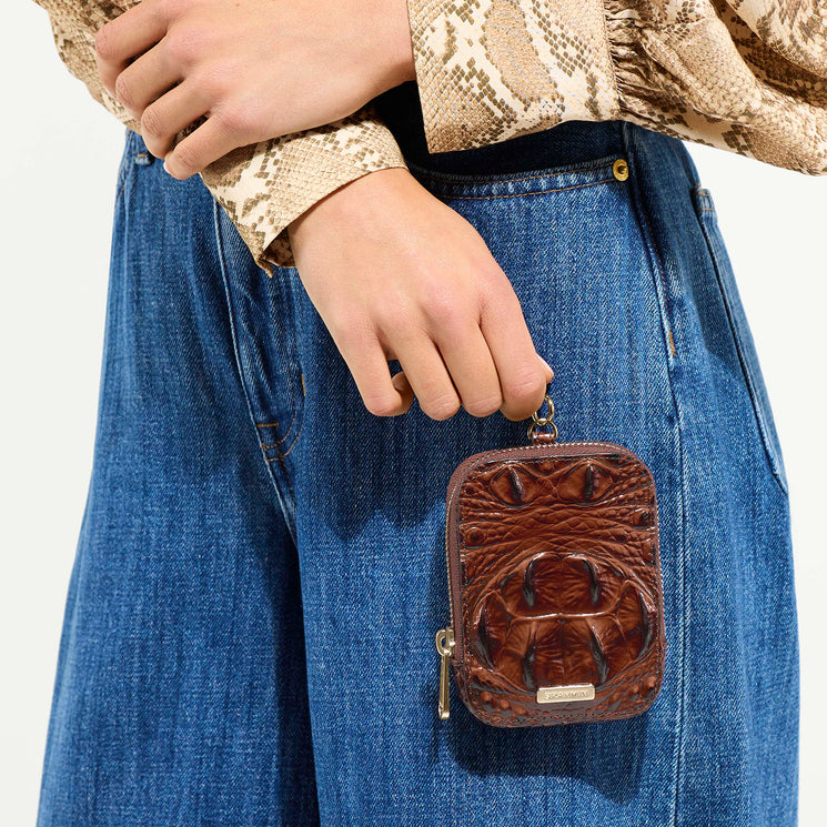 Model Holding Pecan Melbourne Katelynn Pouch 